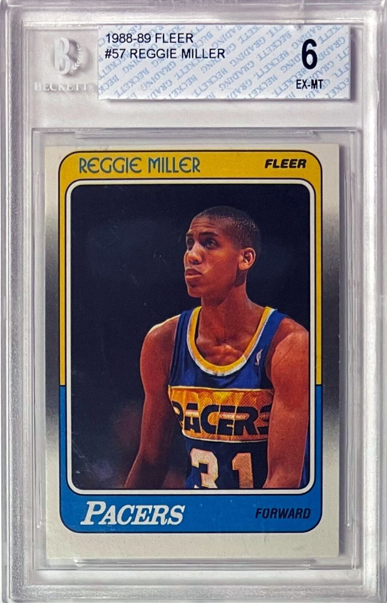 Reggie Miller 1988-89 Fleer Rookie Card (RC) #57- Beckett/BGS Graded 6 EX-MT