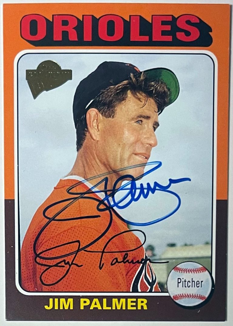 Jim Palmer signed 2003 Topps All-Time Favorites #46 Baseball On Card Auto- 44/50