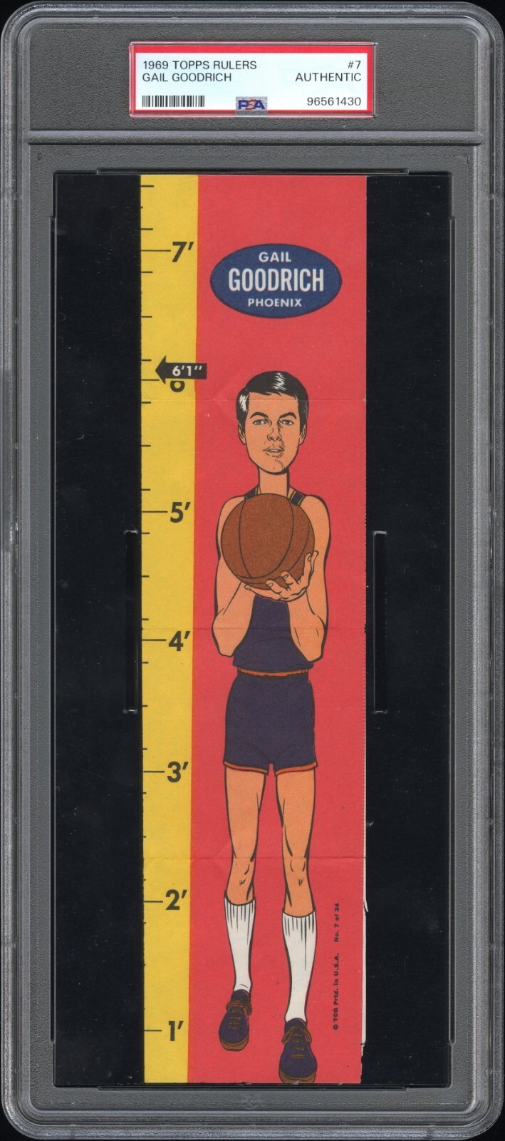Gail Goodrich 1969-70 Topps Basketball Rulers #7- PSA Slabbed Authentic