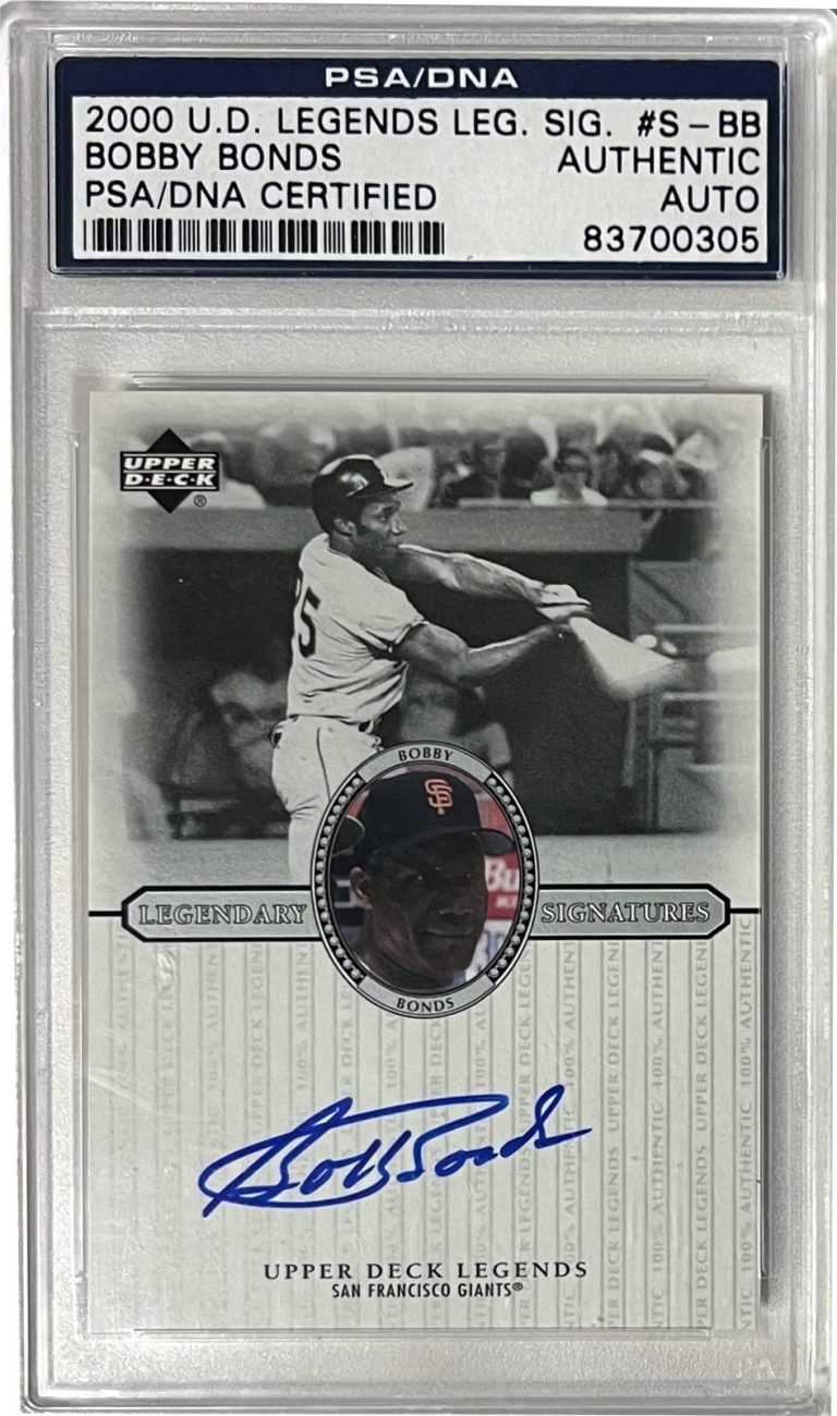 Bobby Bonds signed 2000 Upper Deck Legendary Signatures On Card Auto #S-BB- PSA