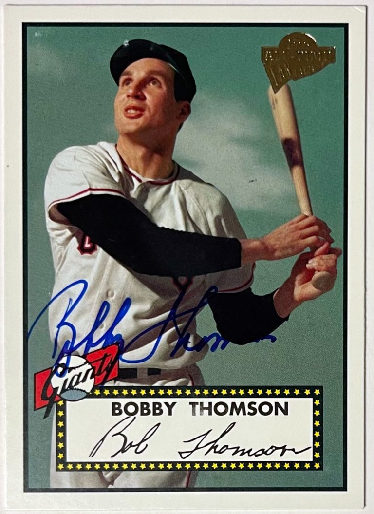 Bobby Thomson signed 2003 Topps All-Time Fan Favorites On Card Auto #95