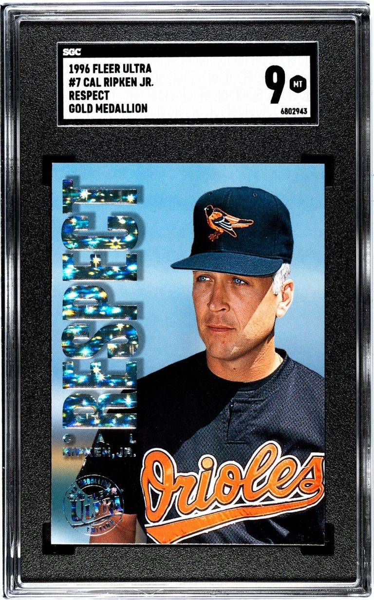 Cal Ripken, Jr. 1996 Fleer Ultra Respect Gold Medallion Card #7- SGC Graded 9 MT