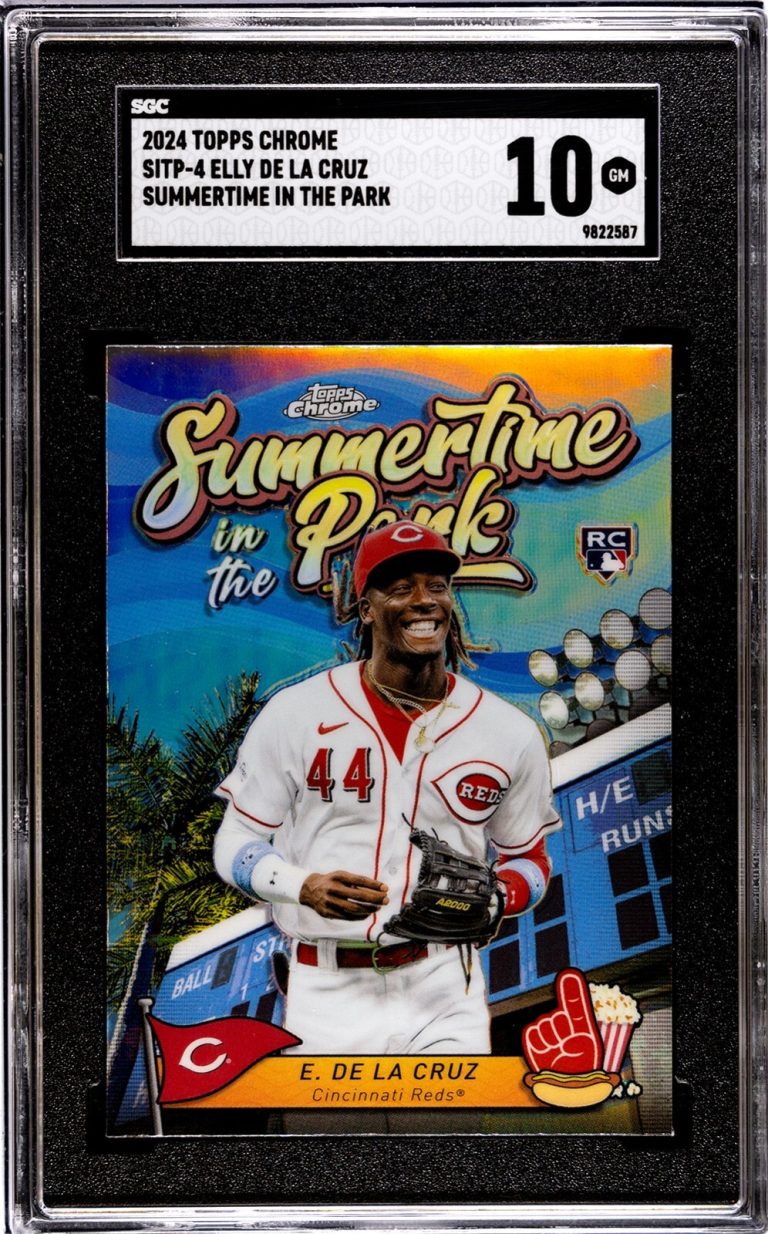 Elly De La Cruz 2024 Topps Chrome Summertime in Park Rookie Card-SGC Graded 10GM