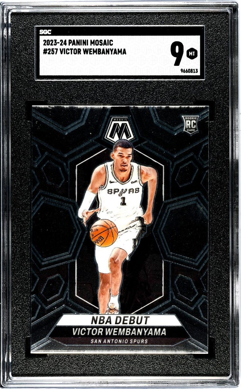 Victor Wembanyama 2023-24 Panini Mosaic Rookie Card (RC) #257- SGC Graded 9 Mint