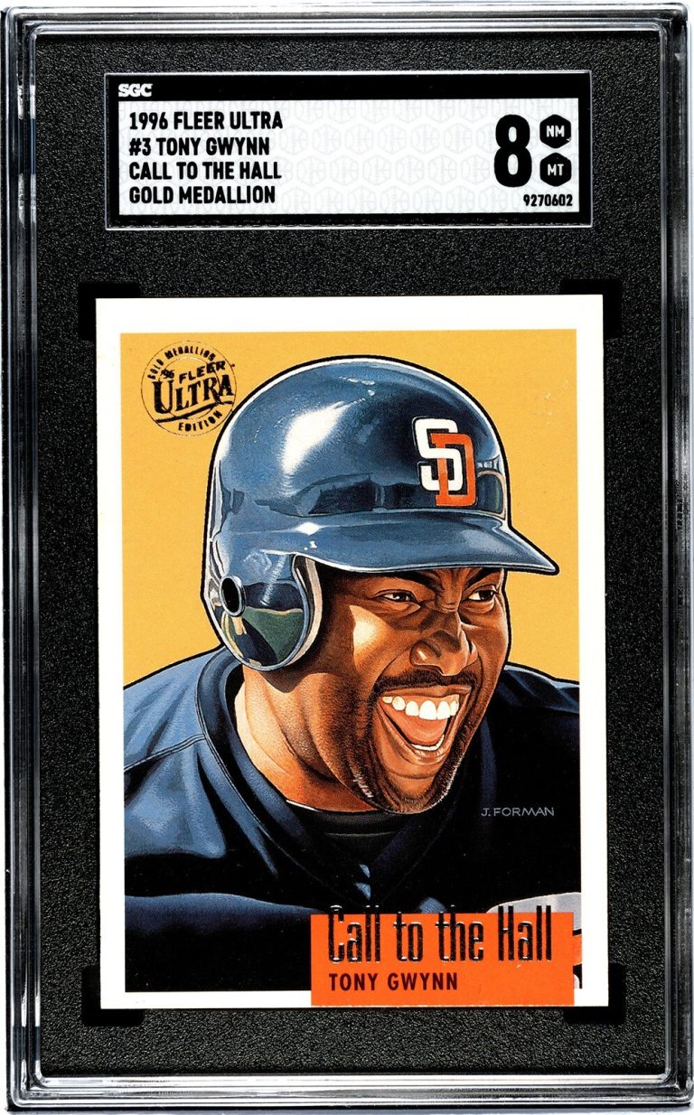 Tony Gwynn 1996 Fleer Ultra Call to Hall Gold Medallion Card- SGC Graded 8 NM-MT