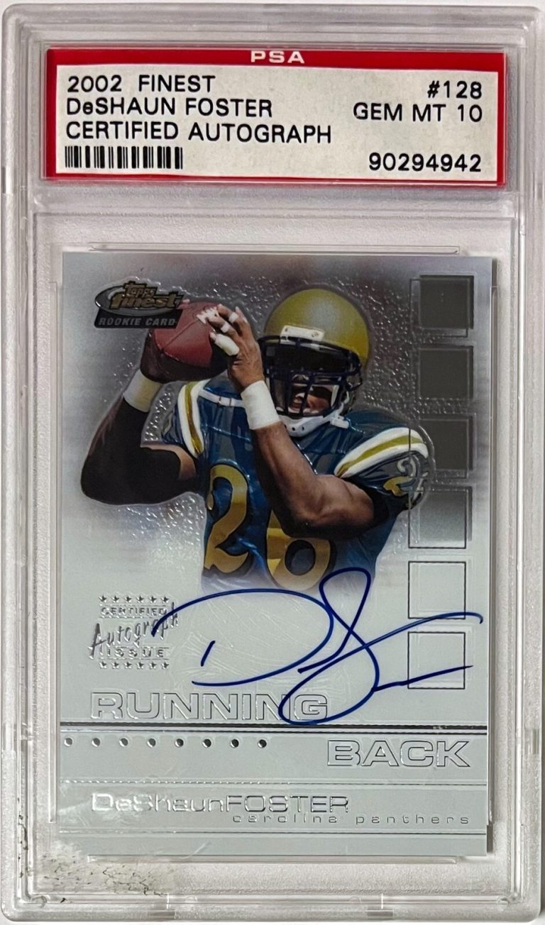 DeShaun Foster 2002 Topps Finest Certified Rookie On Card Auto-PSA Graded 10 GMT