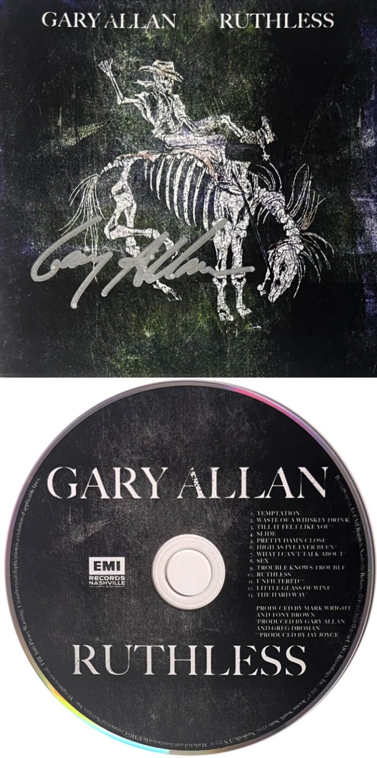 Gary Allan signed 2021 Ruthless EMI Records Album Cover Booklet , CD & Case- COA