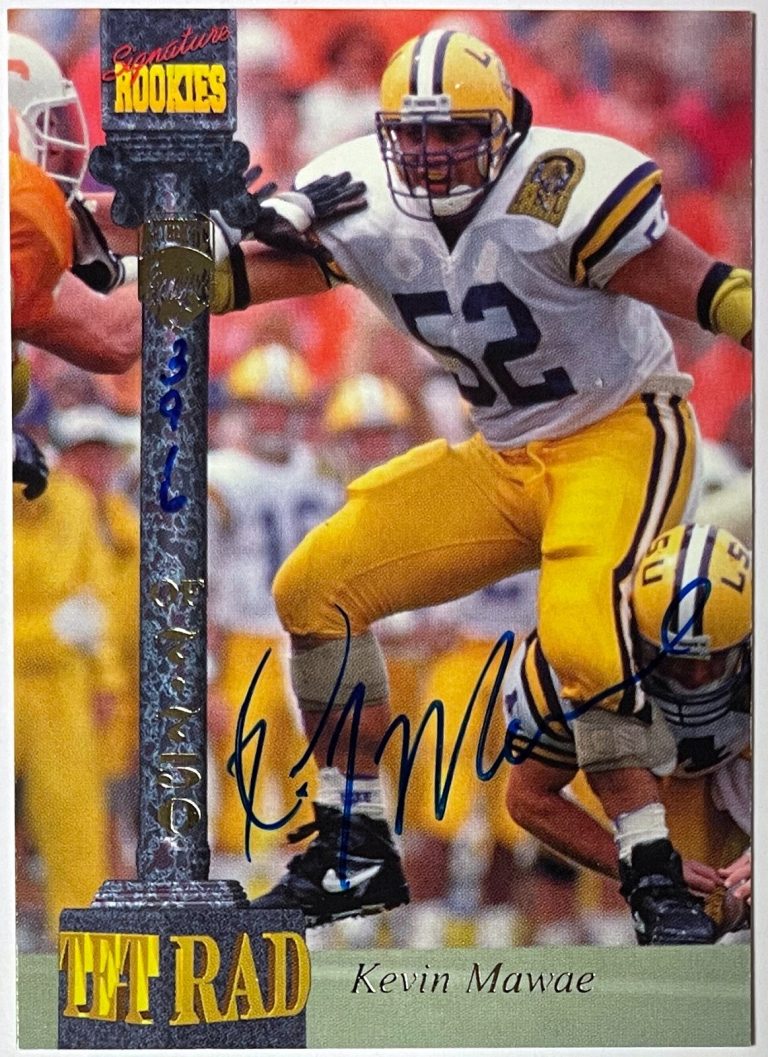 Kevin Mawae signed 1994 Signature Rookies On Card Auto /7750 (LSU Tigers)