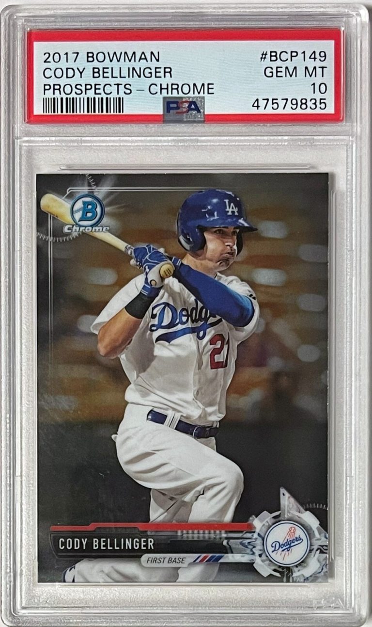 Cody Bellinger 2017 Bowman Prospects Chrome RC Card #BCP149-PSA Graded 10 GEM MT