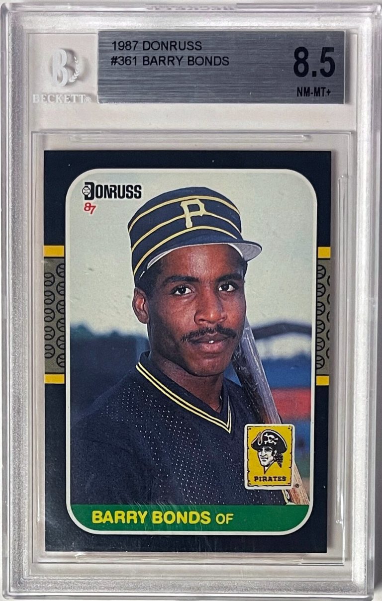 Barry Bonds 1987 Donruss Rookie Card (RC) #361- Beckett/BGS Graded 8.5 NM-MT+