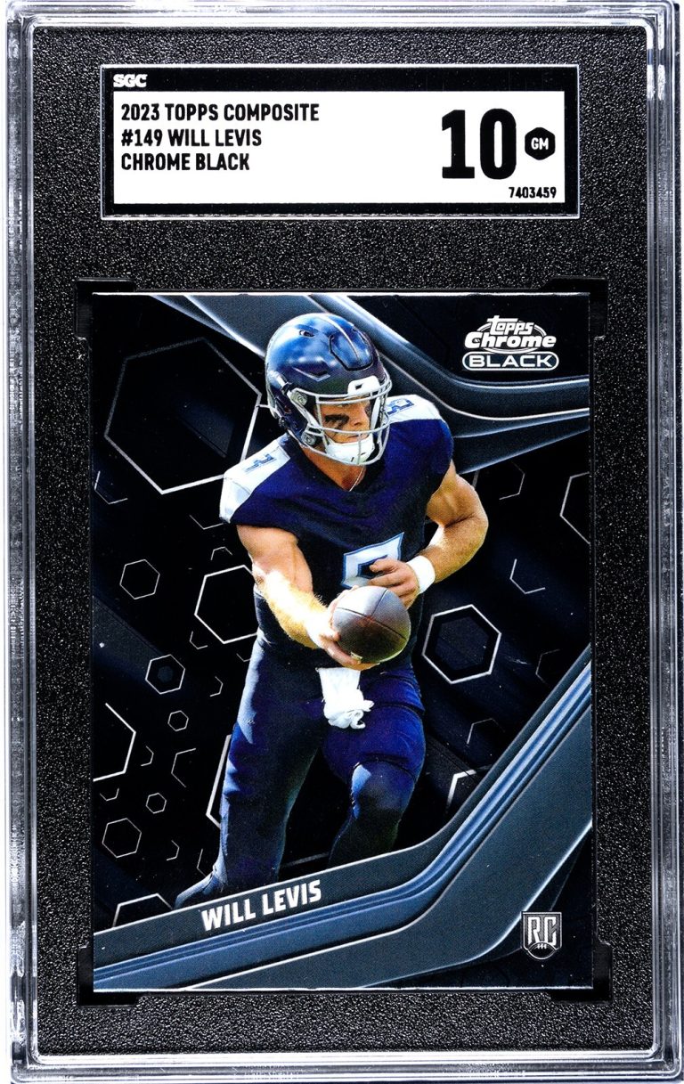 Will Levis 2023 Topps Composite Chrome Black RC Card #149-SGC Graded 10 Gem Mint