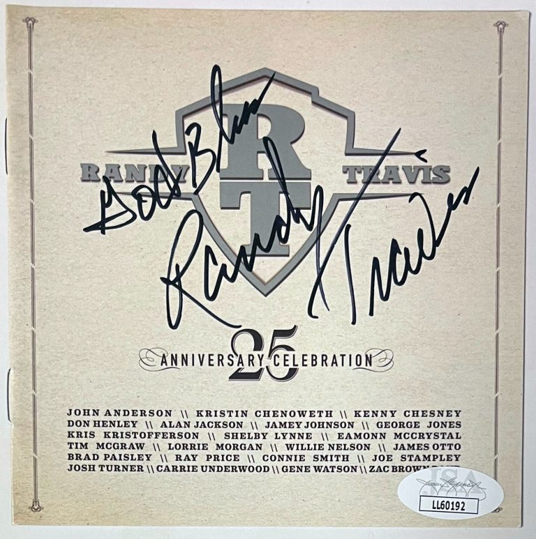 Randy Travis signed 2011 25th Anniversary Celebration CD Cover Booklet- JSA