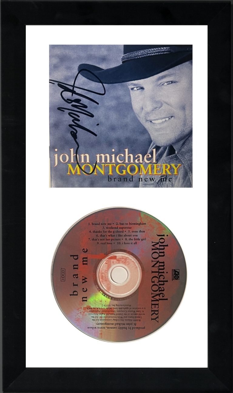 John Michael Montgomery signed 2000 Brand New Me Album Booklet w/ CD Framed- JSA