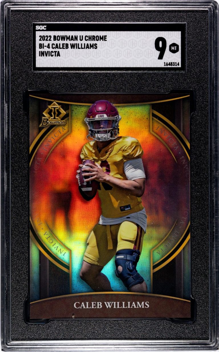 Caleb Williams 2022 Bowman U Chrome Invicta Rookie Card (RC) #BI-4- SGC Graded 9