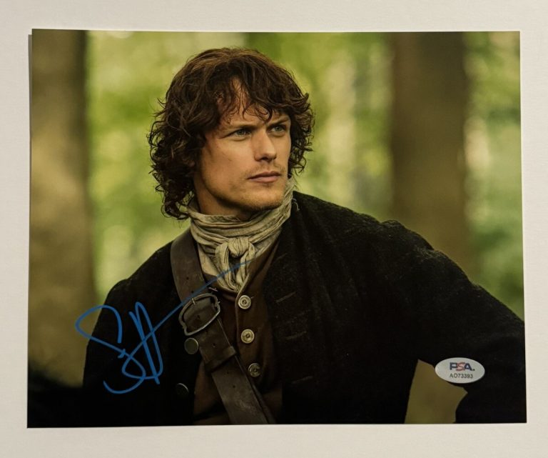 SAM HEUGHAN HAND SIGNED 8x10 PHOTO ACTOR AUTOGRAPHED OUTLANDER SHOW STAR PSA COA