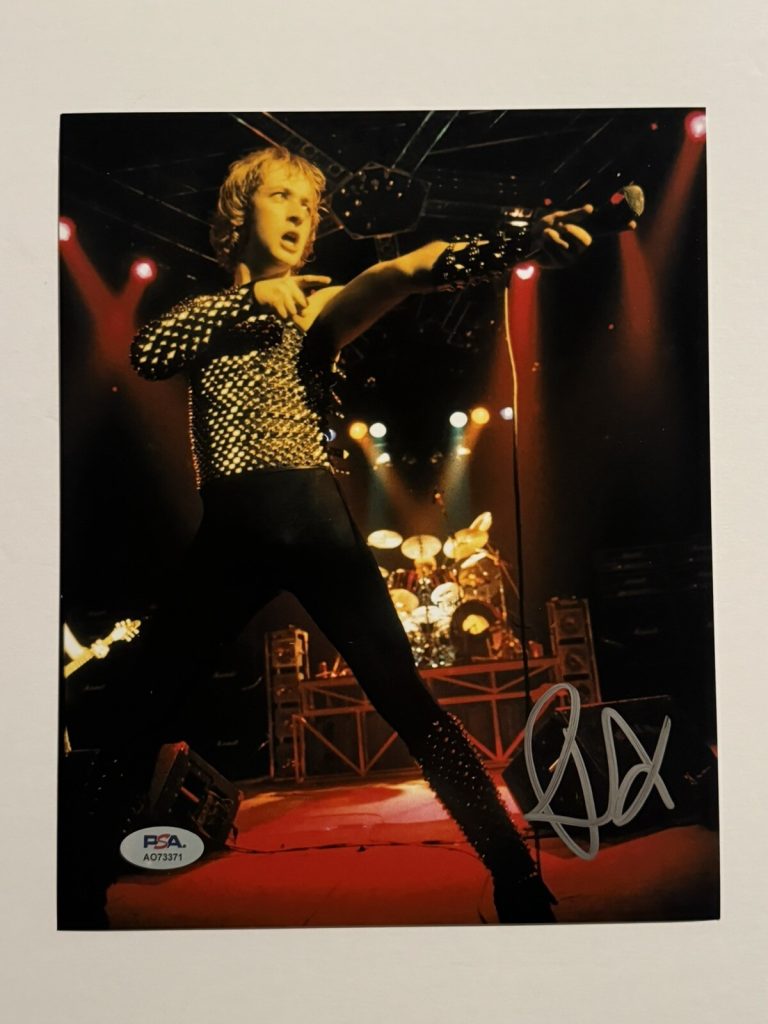 ROB HALFORD SIGNED 8x10 PHOTO AUTOGRAPHED JUDAS PRIEST BAND LEAD SINGER PSA COA