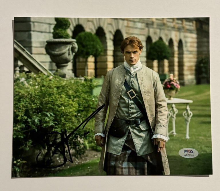 SAM HEUGHAN HAND SIGNED 8x10 PHOTO ACTOR AUTOGRAPHED OUTLANDER SHOW STAR PSA COA