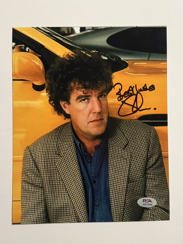 JEREMY CLARKSON HAND SIGNED 8x10 PHOTO AUTOGRAPHED TOP GEAR SHOW PSA COA