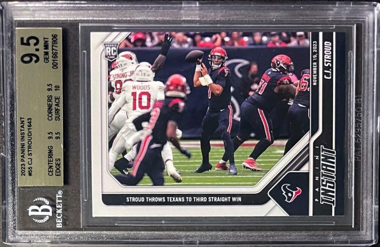 CJ/C.J. Stroud 2023 Panini Instant Rookie Card #55-Beckett/BGS Graded 9.5 Gem MT