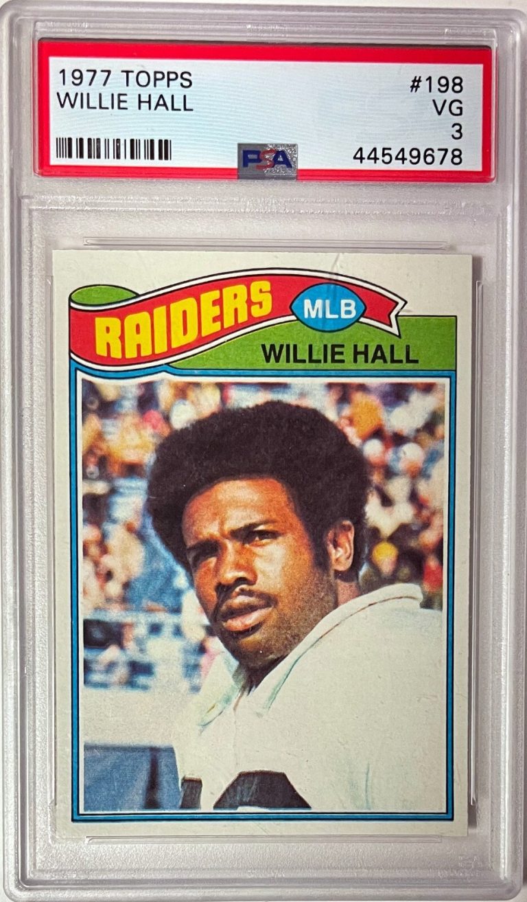 Willie Hall 1977 Topps Card #198- PSA Graded 3 VG (Oakland Raiders)