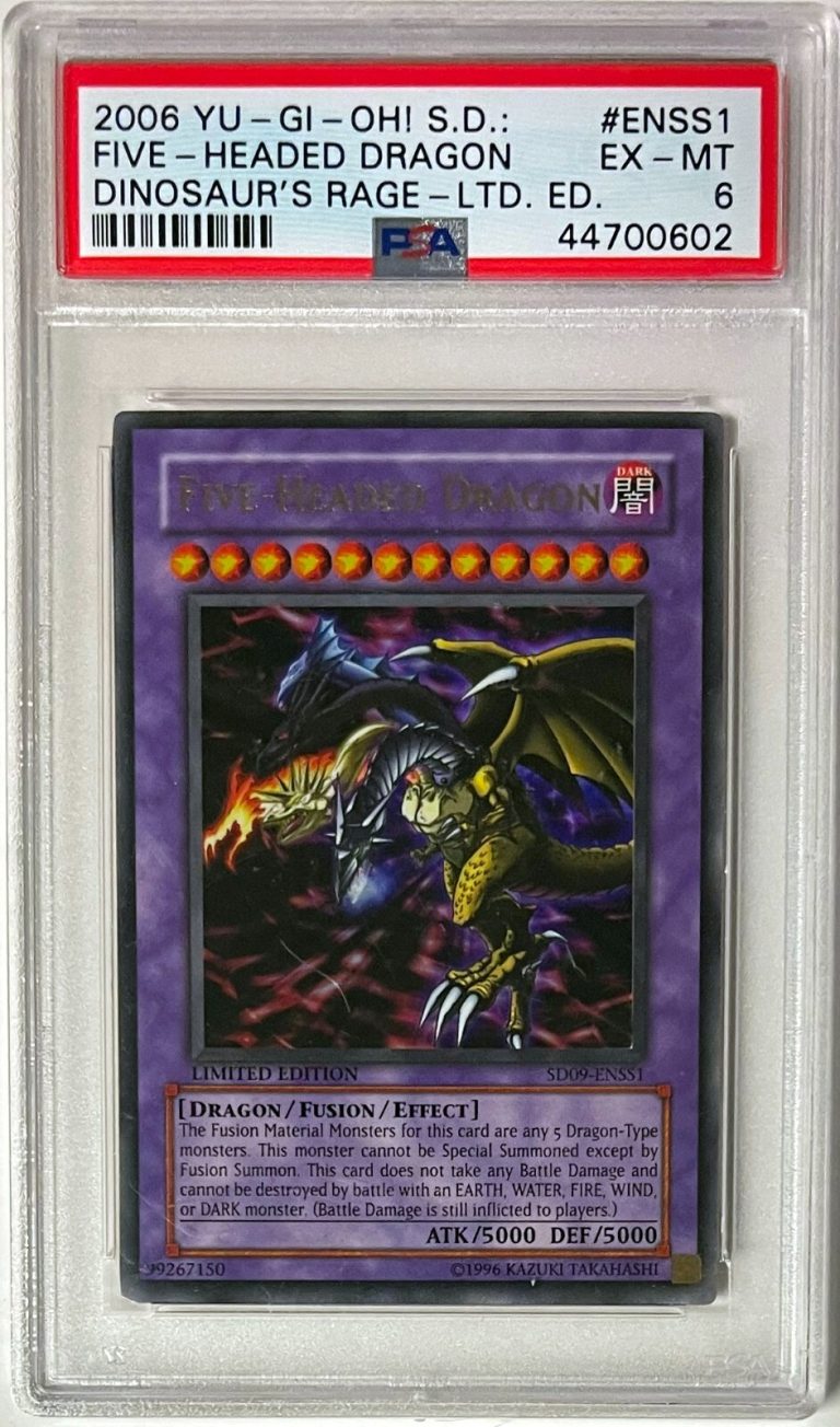 2006 Yu-Gi-Oh! S.D: Dinosaur's Rage LTD Five-Headed Dragon Card #ENSS1- PSA 6