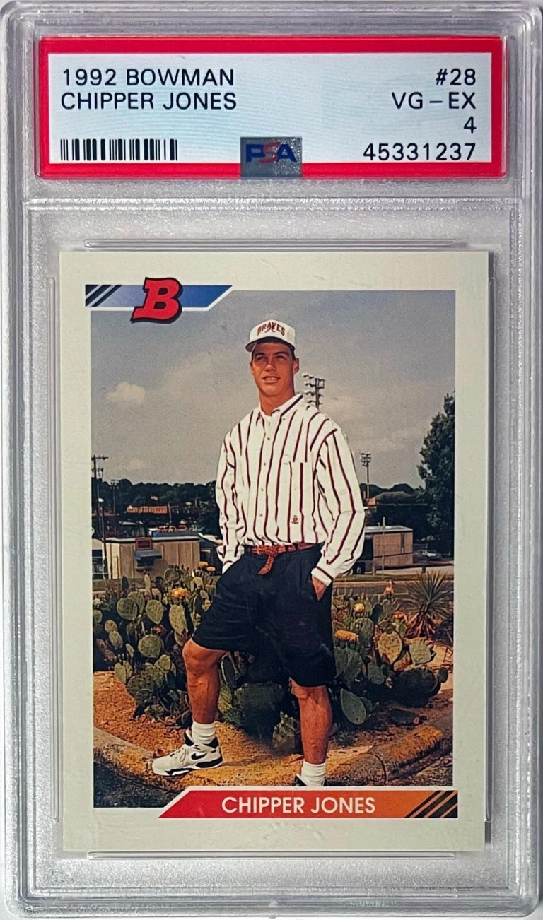 Chipper Jones 1992 Bowman Rookie Card (RC) #28- PSA Graded 4 VG-EX (Braves)