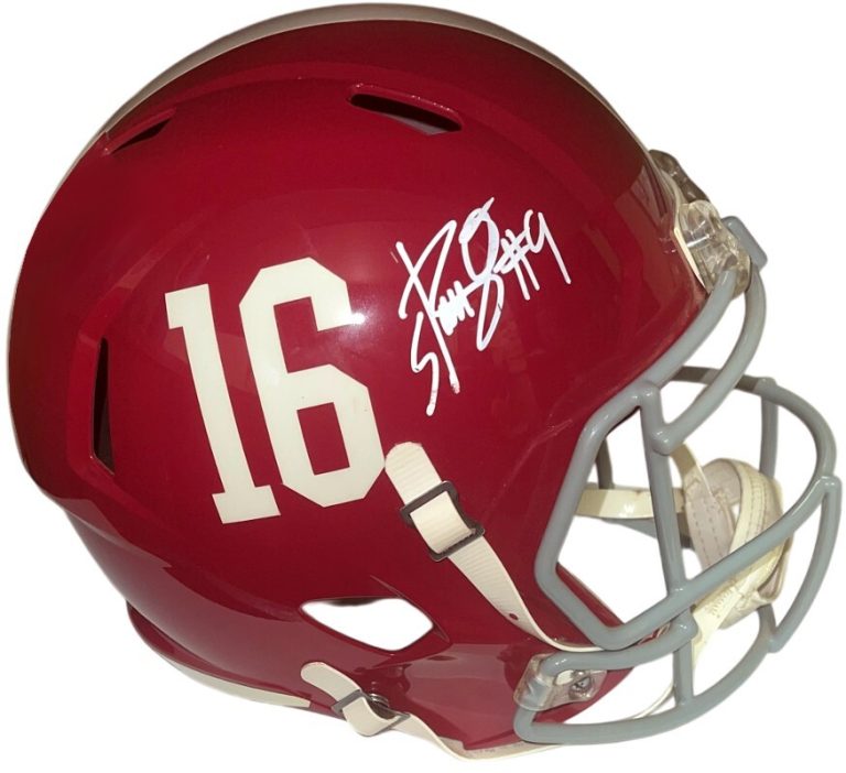 Bo Scarbrough signed Alabama NCAA Riddell Full Size Speed #16 Rep Helmet- Radtke