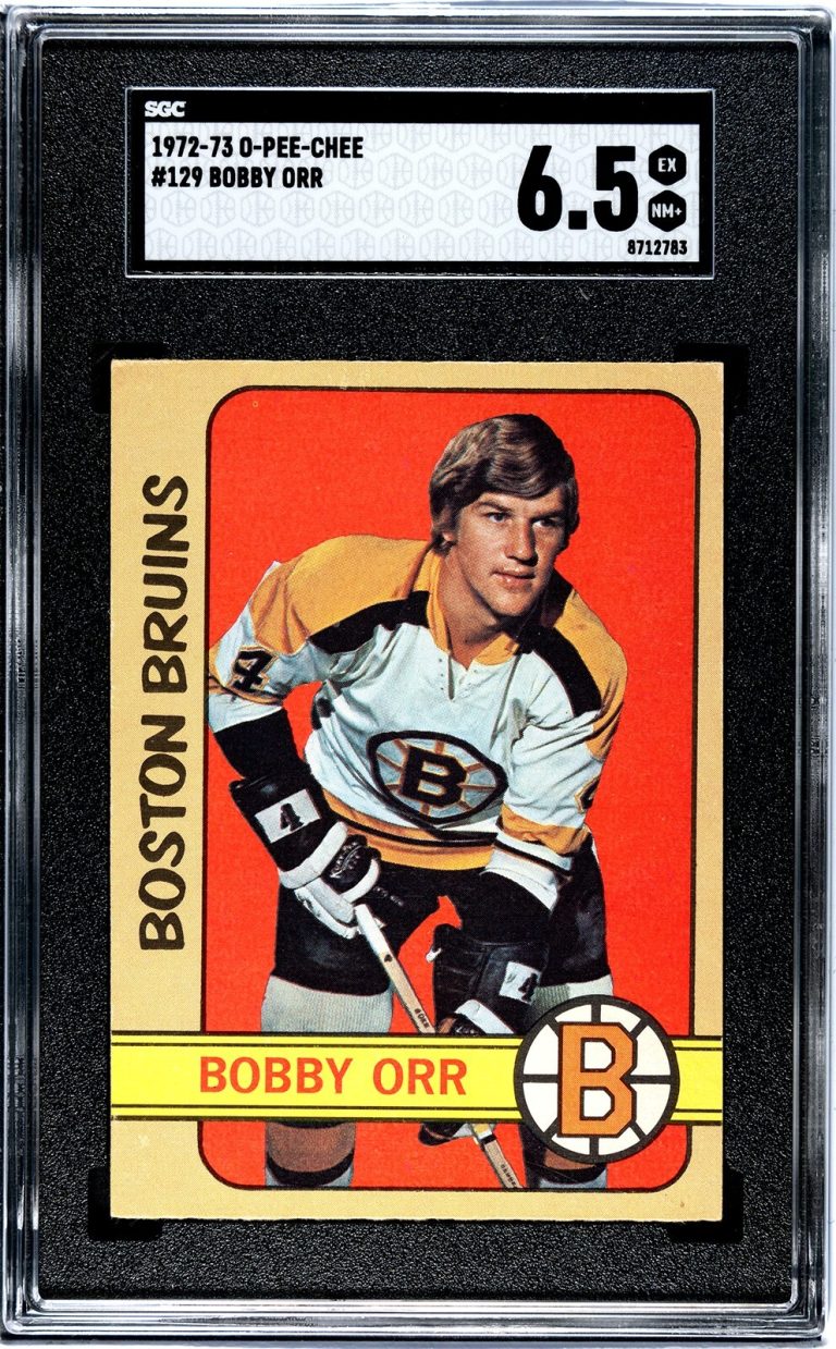 Bobby Orr 1972-73 O-Pee-Chee Card #129- SGC Graded 6.5 EX-NM+ -Boston Bruins/HOF
