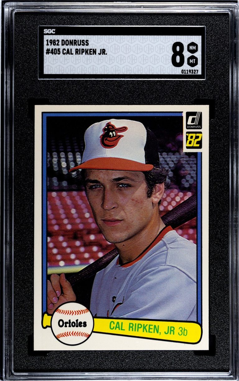 Cal Ripken, Jr. 1982 Donruss Rookie Card (RC) #405- SGC Graded 8 NM-MT (Orioles)
