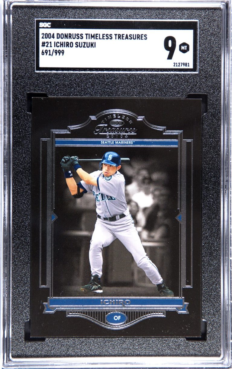 Ichiro Suzuki 2004 Donruss Timeless Treasures Card #21- /999- SGC Graded 9 Mint
