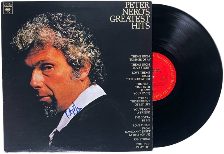 Peter Nero signed 1974 Greatest Hits CBS Album Cover/LP/Vinyl Record- JSA