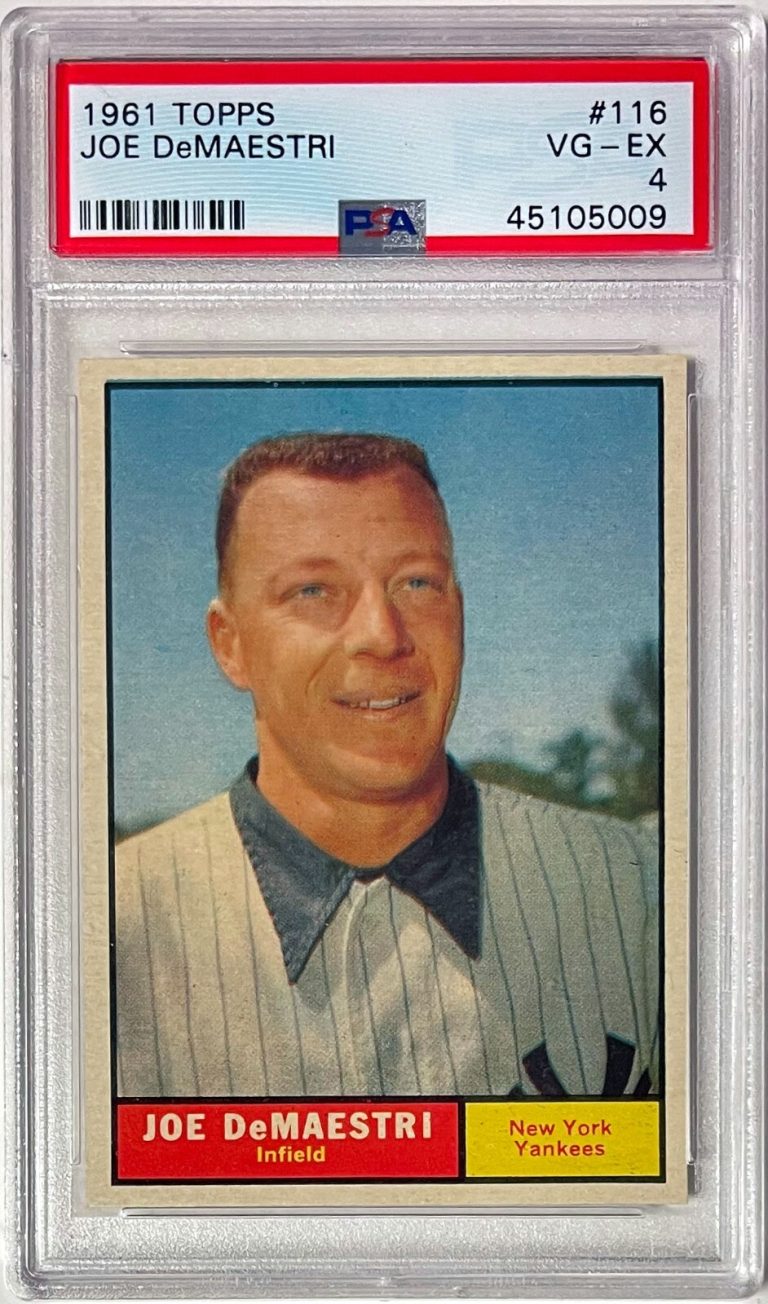 Joe DeMaestri 1961 Topps Card #116- PSA Graded 4 VG-EX (New York Yankees)