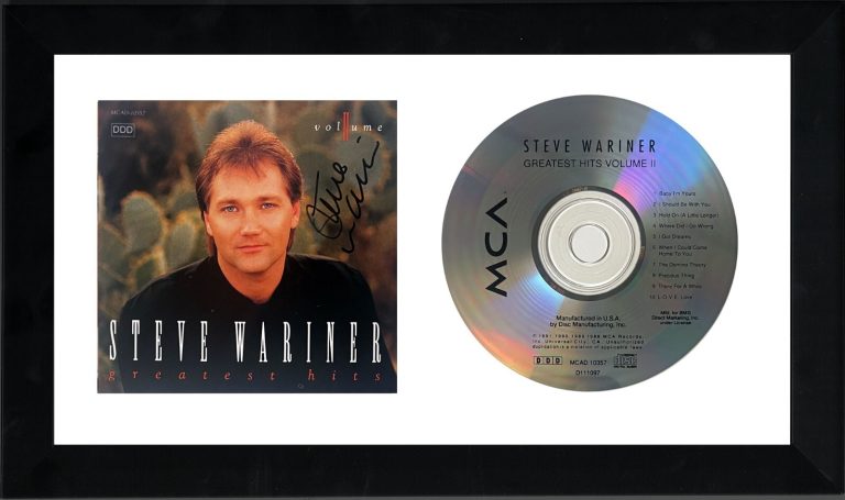 Steve Wariner signed 1992 Greatest Hits Volume II Album Cover w/ CD Framed- JSA
