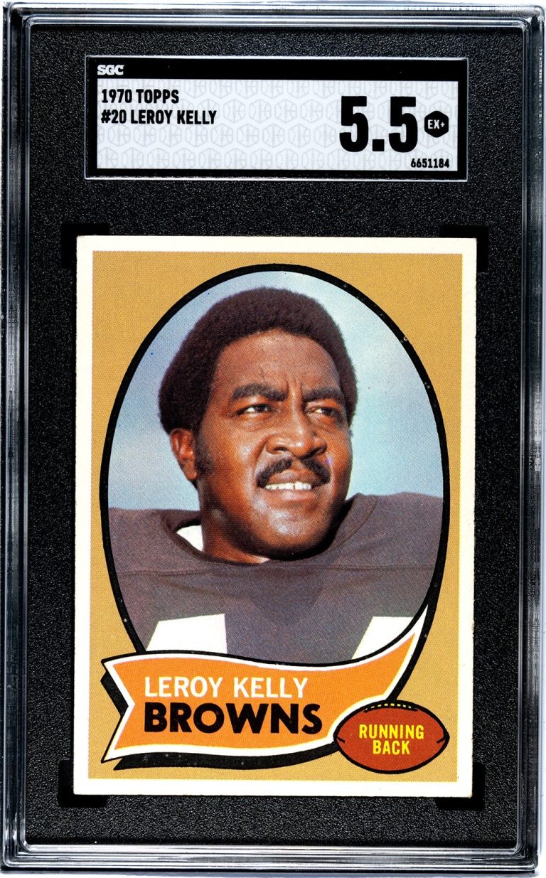 Leroy Kelly 1970 Topps Card #20- SGC Graded 5.5 EX+ (Cleveland Browns/HOF)
