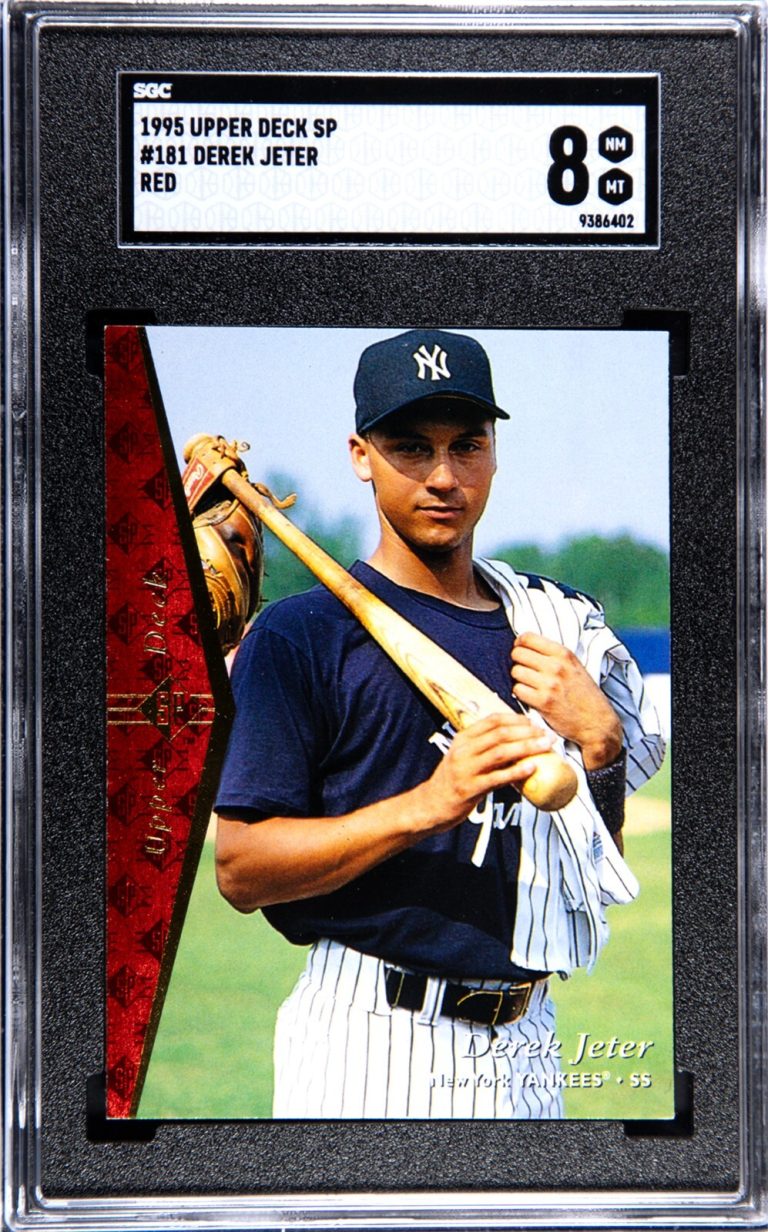 Derek Jeter 1995 Upper Deck SP Red Rookie Card (RC) #181- SGC Graded 8 NM-MT HOF