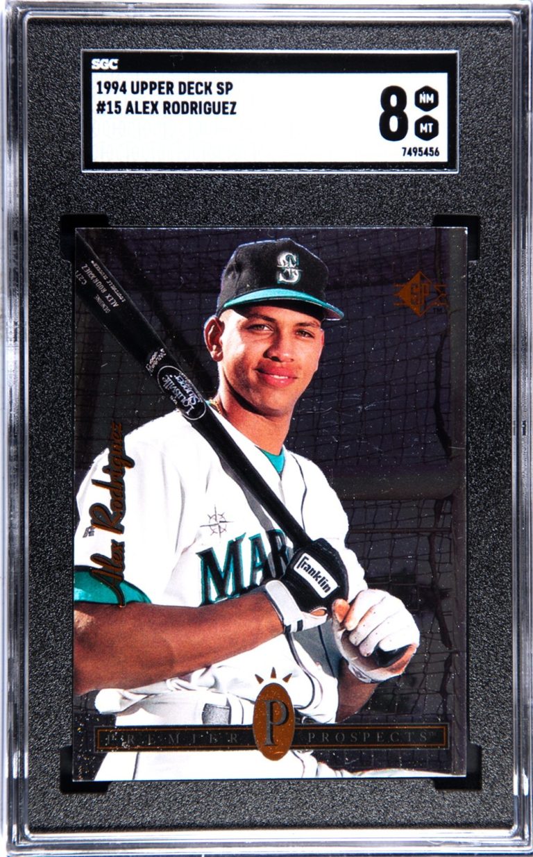 Alex Rodriguez 1994 Upper Deck SP Rookie (RC) #15- SGC Graded 8 NM-MT Mariners