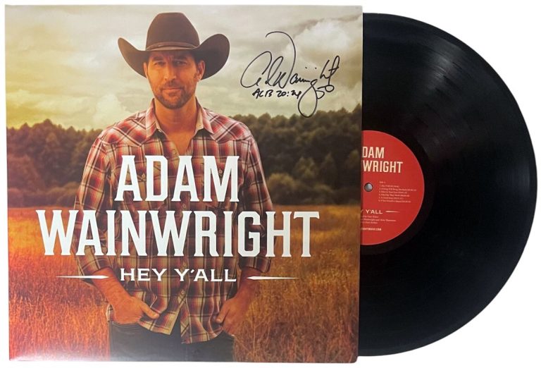 Adam Wainwright signed 2024 Hey Y’all Album Cover/LP/Vinyl/Record ACTS 20:24-COA