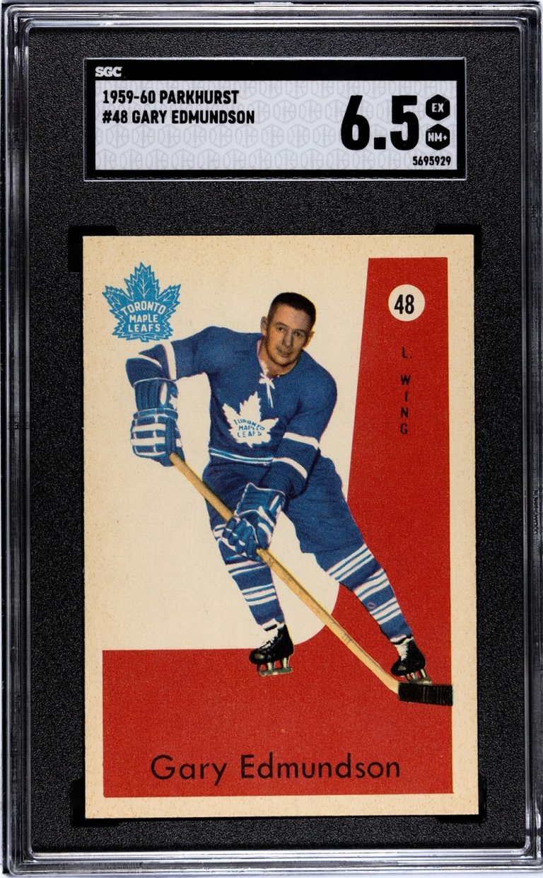 Gary Edmundson 1959-60 Parkhurst NHL Card #48- SGC Graded 6.5 EX-NM+ Maple Leafs
