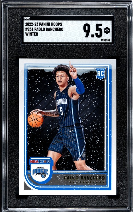 Paolo Banchero 2022-23 Panini Hoops Winter Rookie Card (RC) #231- SGC Graded 9.5