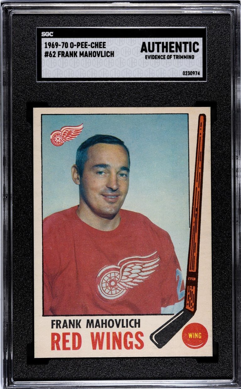 Frank Mahovlich 1968-69 O-Pee-Chee NHL Card #62- SGC Slabbed Authentic Red Wings