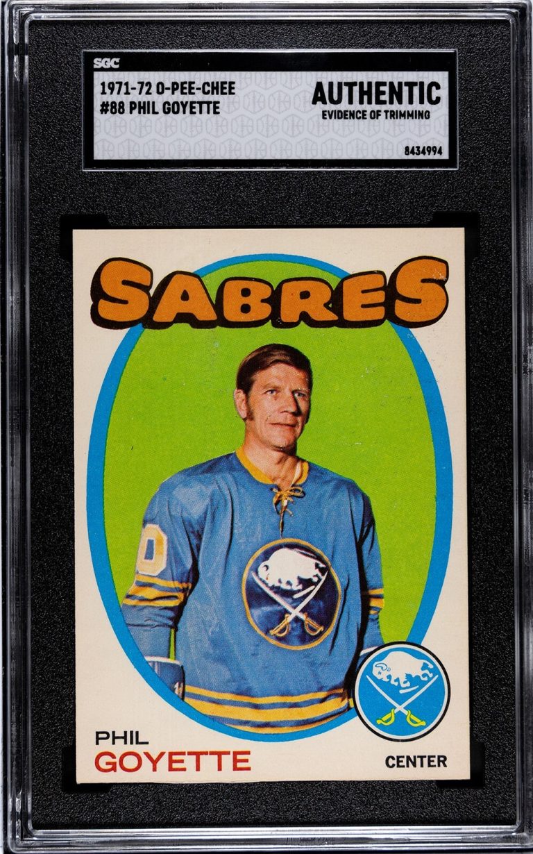 Phil Goyette 1971-72 O-Pee-Chee NHL #88- SGC Slabbed Authentic - Buffalo Sabres