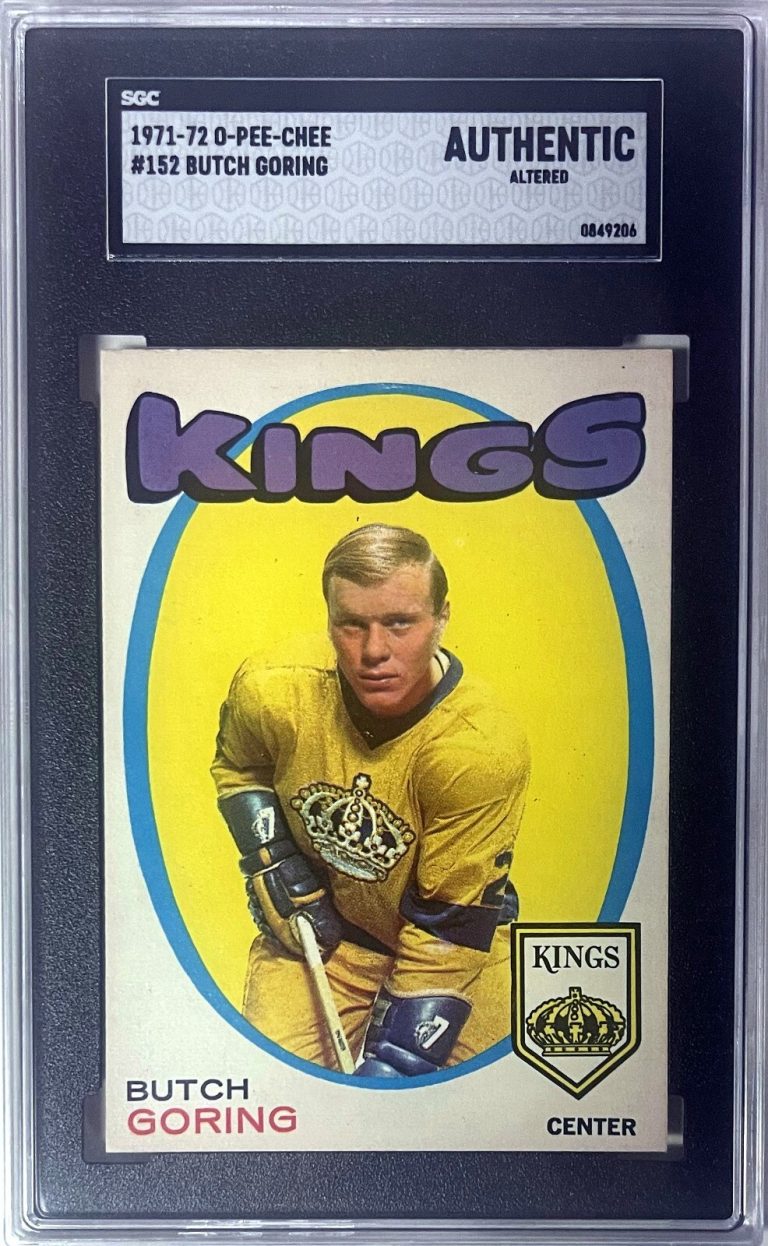 Butch Goring 1971-72 O-Pee-Chee NHL  RC #152 SGC Slabbed Authentic Altered-Kings