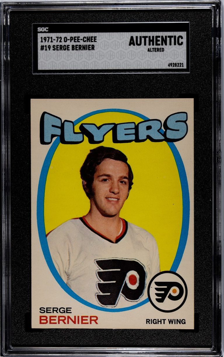 Serge Bernier 1971-72 O-Pee-Chee NHL Rookie Card (RC) #19- SGC Slabbed - Flyers