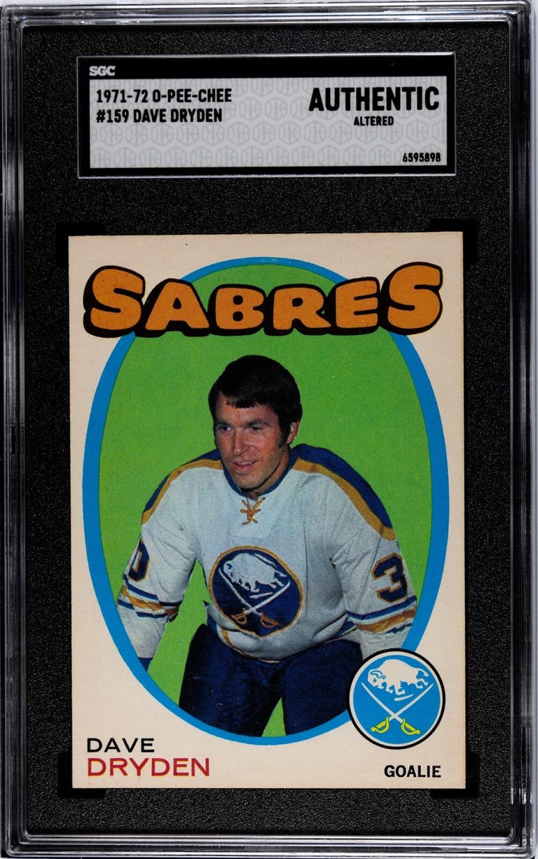 Dave Dryden 1971-72 O-Pee-Chee NHL #159- SGC Slabbed Authentic Altered -  Sabres