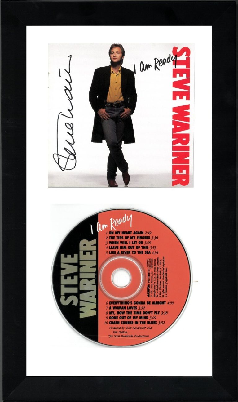 Steve Wariner signed 1991 I Am Ready Album Cover Booklet w/ CD Framed- JSA