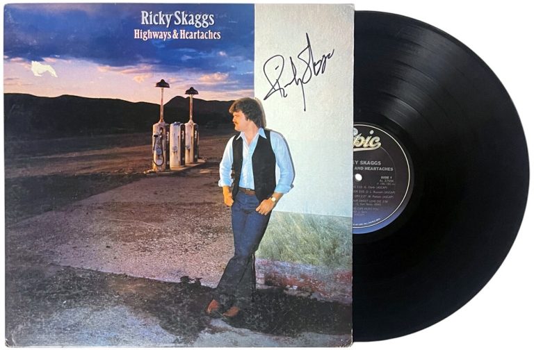 Ricky Skaggs signed 1982 Highways & Heartaches Album Cover/LP/Vinyl Record - JSA