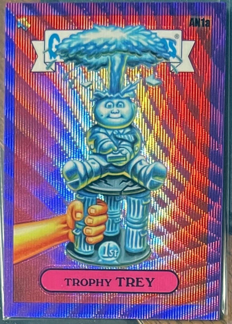 Trophy Trey 2021 Topps Chrome Garbage Pail Kids Series 4 /250 Purple Wave AN1a