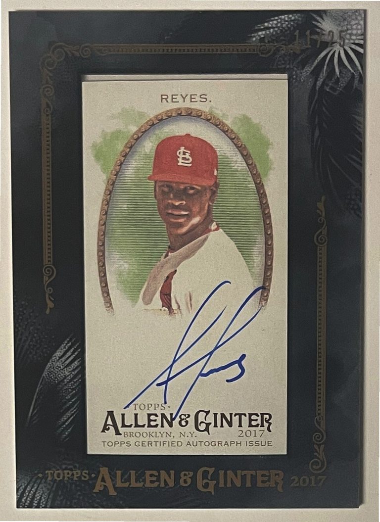 Alex Reyes signed 2017 Topps Allen & Ginter Mini Black Framed Card #MA-AR- /25