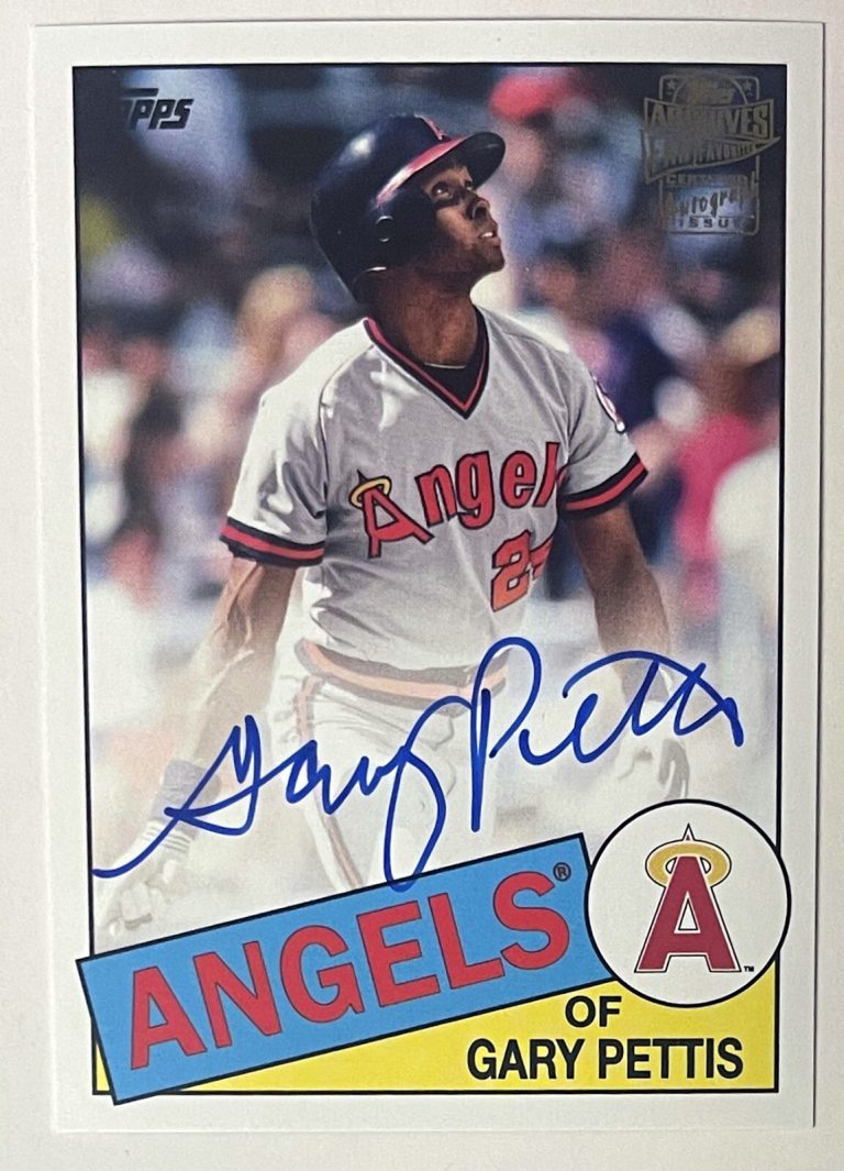 Gary Pettis signed 2018 Topps Archives Fan Favorites Card 1985 Design  #FFA-GP