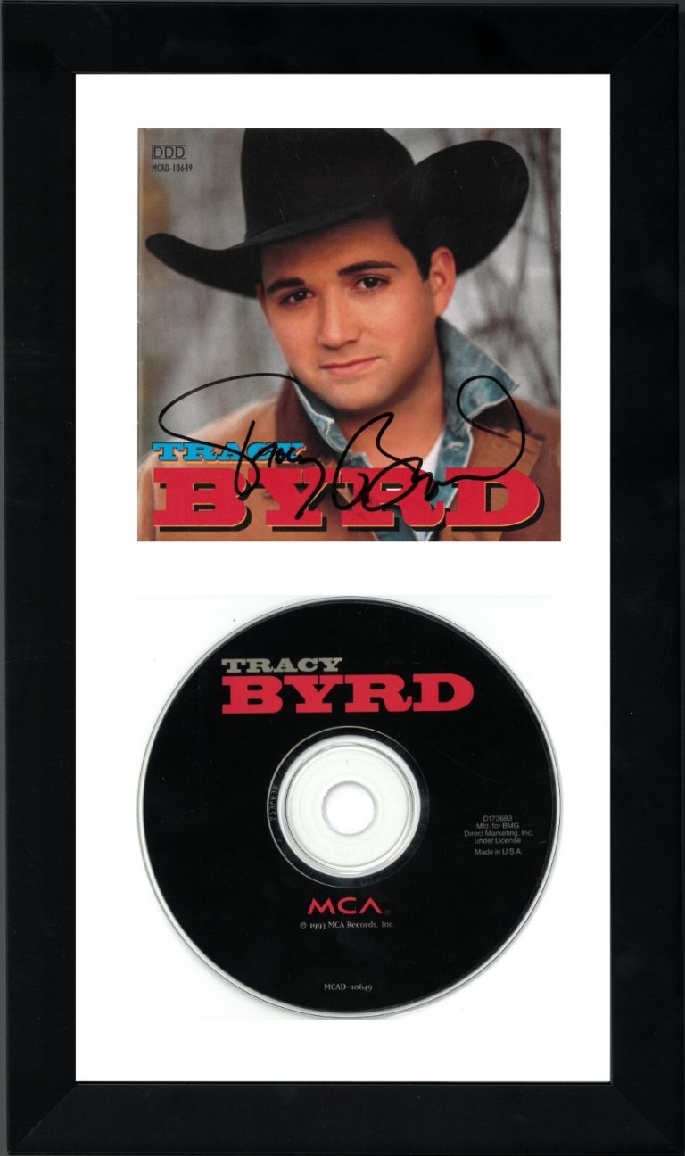 Tracy Byrd signed 1993 Self Titled Album Cover Booklet w/ CD Custom Framing- JSA